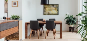 magnum upholstered leather swing chair with armrests in walnut and glossy frame