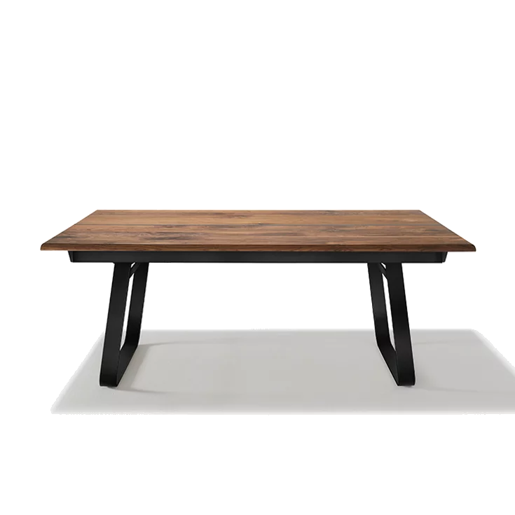 nox extendable solid wood dining table in walnut