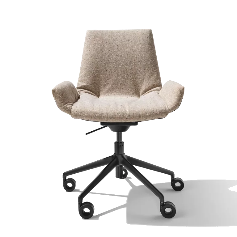 lui plus Schreibtischstuhl mit Drehgestell schwarz matt