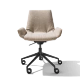 lui plus Schreibtischstuhl mit Drehgestell schwarz matt