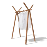 coat rack hood+ in solid walnut