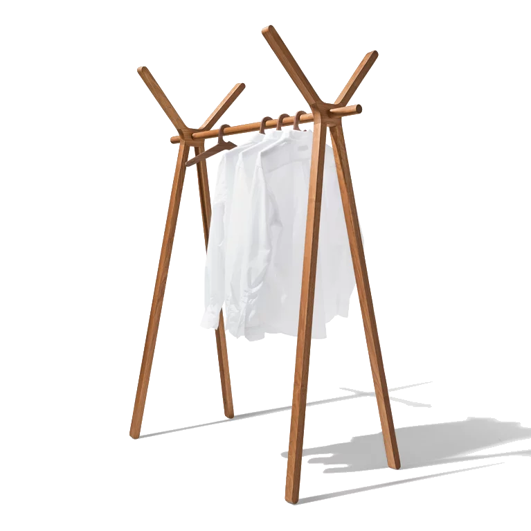 coat rack hood+ in solid walnut