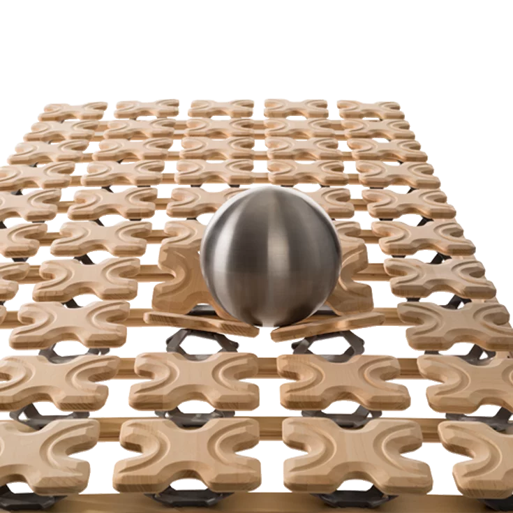 classic flex disc frame with point-elastic pressure distribution in beech