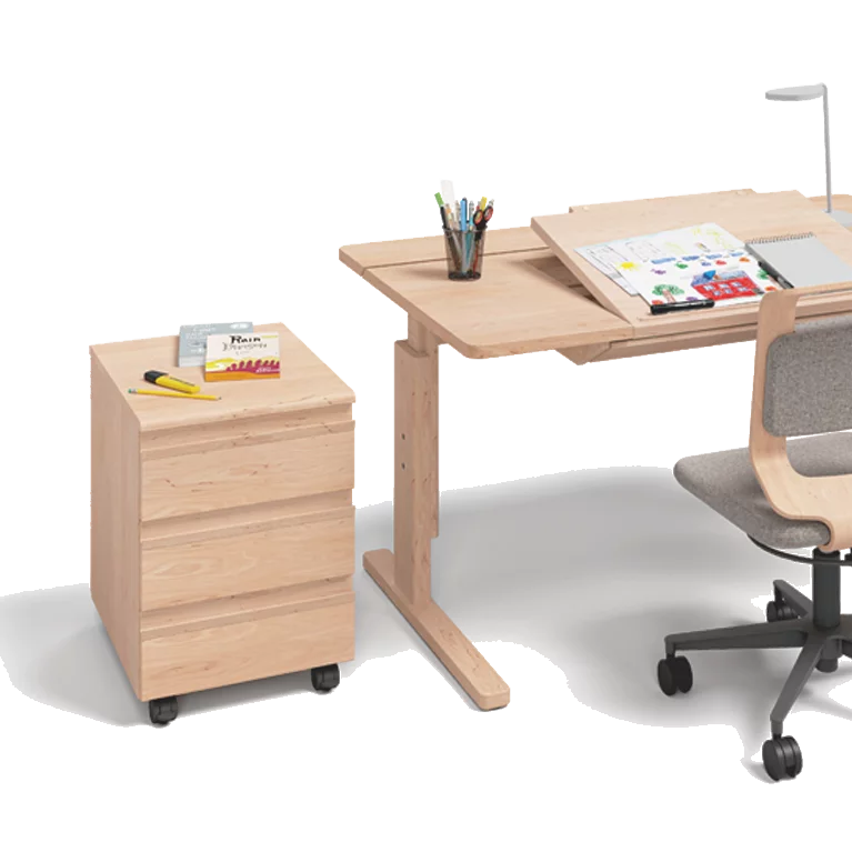 roll container kids with desk and chair in solid wood roll container kids with 3 drawers in combination with the children's desk and chair