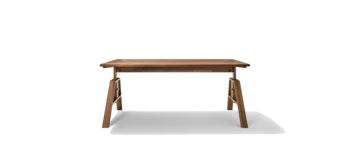 atelier Schreibtisch aus Nussbaum mit Kabelauslässen