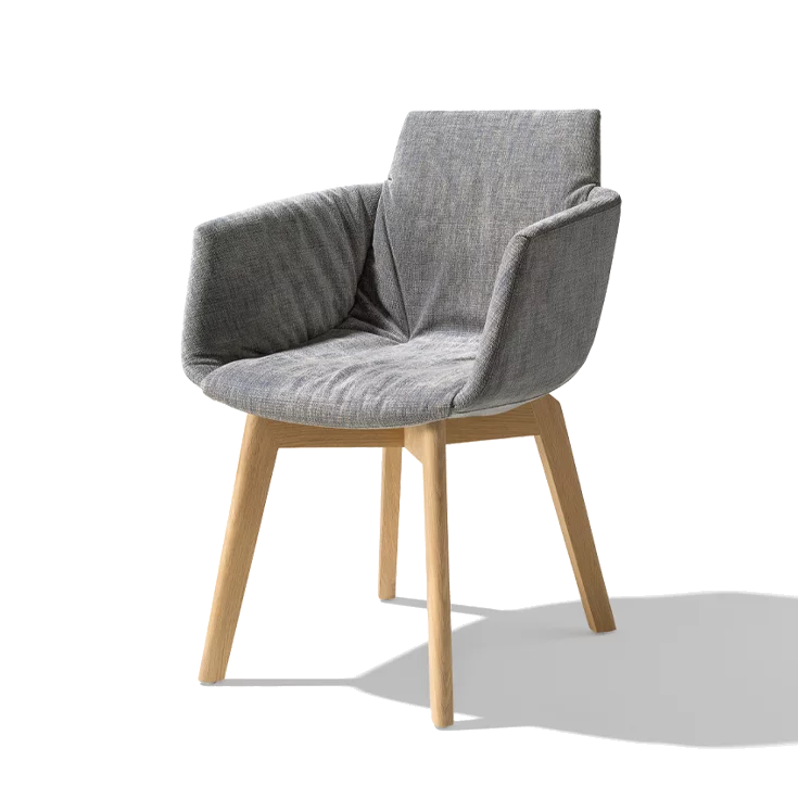 comfortable upholstered chair grand lui with wooden frame in oak white oil