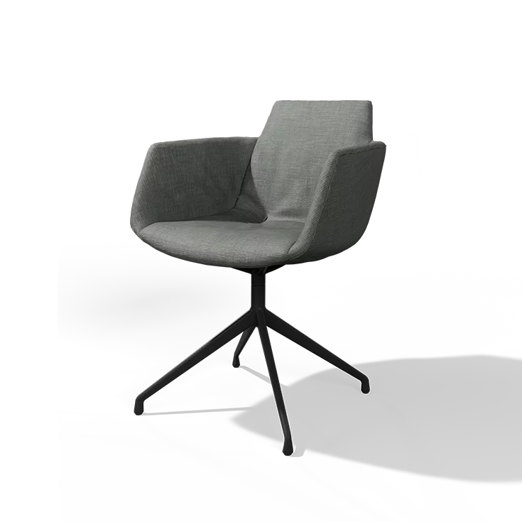 grand lui dining chair in leather with wire frame in matt black