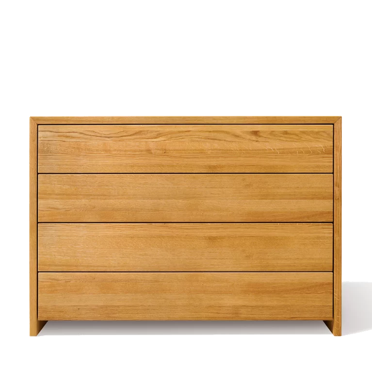 modern lunetto oak chest of drawers