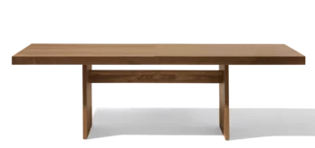 ausziehbarer Esstisch tema aus Holz in Nussbaum, Seitenansicht