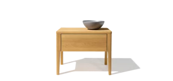 mylon bedside cabinet in oak with large drawer