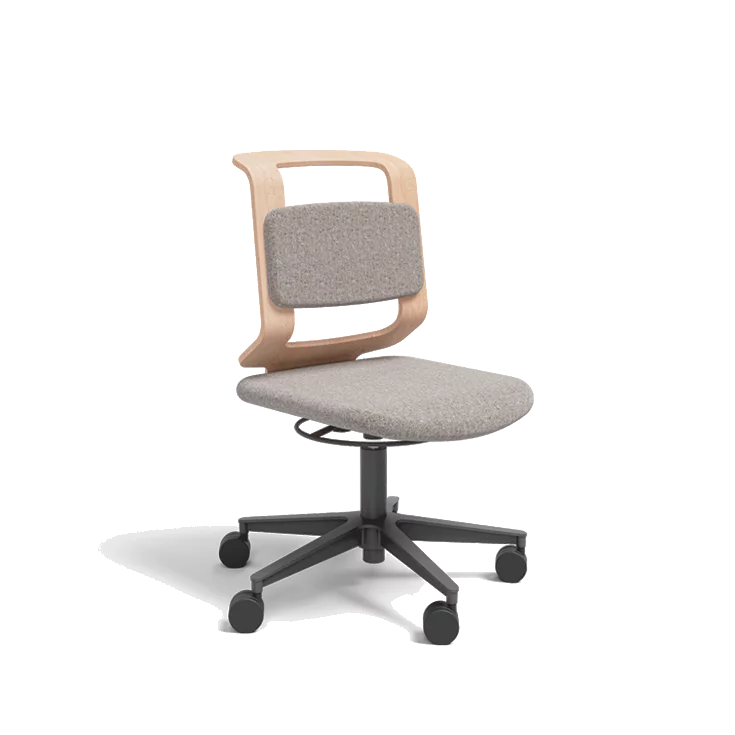 ergonomic children's desk chair made of fabric and solid wood ergonomic kids desk chair in beech white oil upholstered in fabric