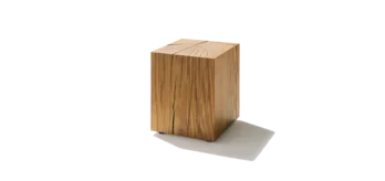 Design-Beistelltisch Eichenblock natur
