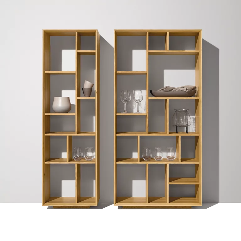 elegant graphic design element made of solid oak wood