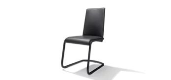 f1 cantilever chair upholstered with base frame in matt black
