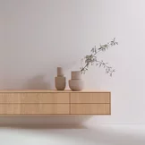 filigno wall unit in alder white oil with drawers