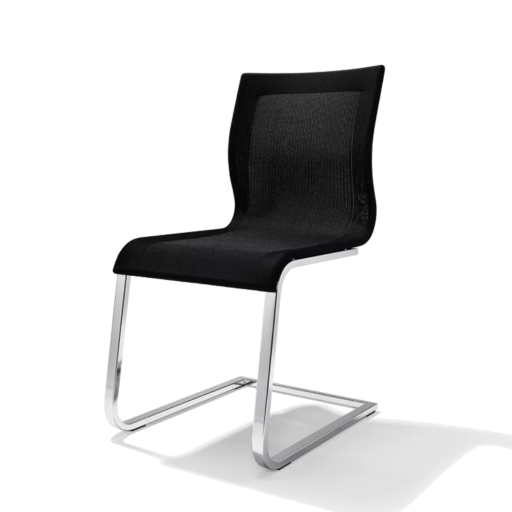 moderner Schwingstuhl magnum Stricktex mit Fußgestell glänzend