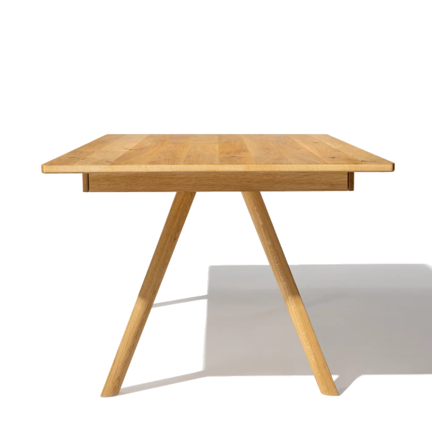 dining table taso wood extendable in wild oak with A-wood leg frame