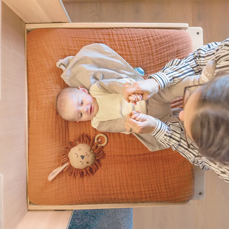 stylish wall module made of solid wood, foldable stylish wall module in alder white oil, hinged