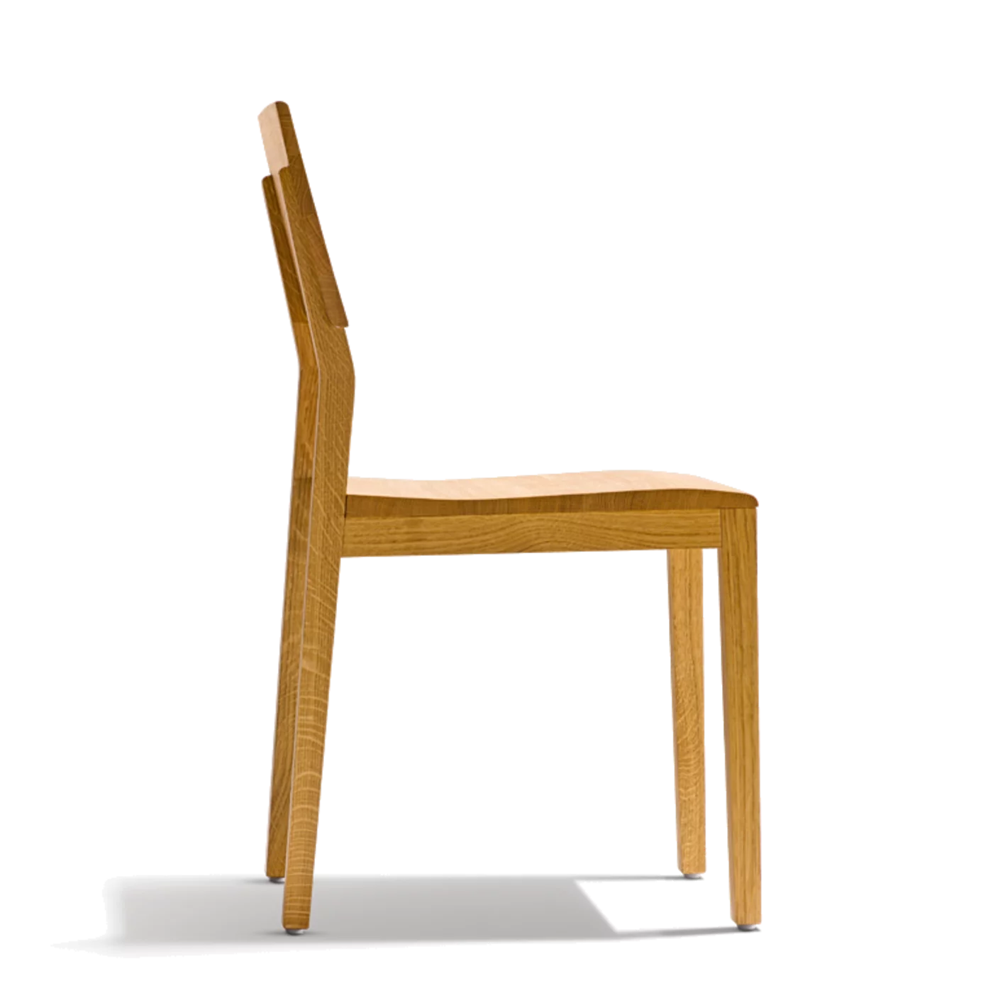 s1 solid oak chair, side view