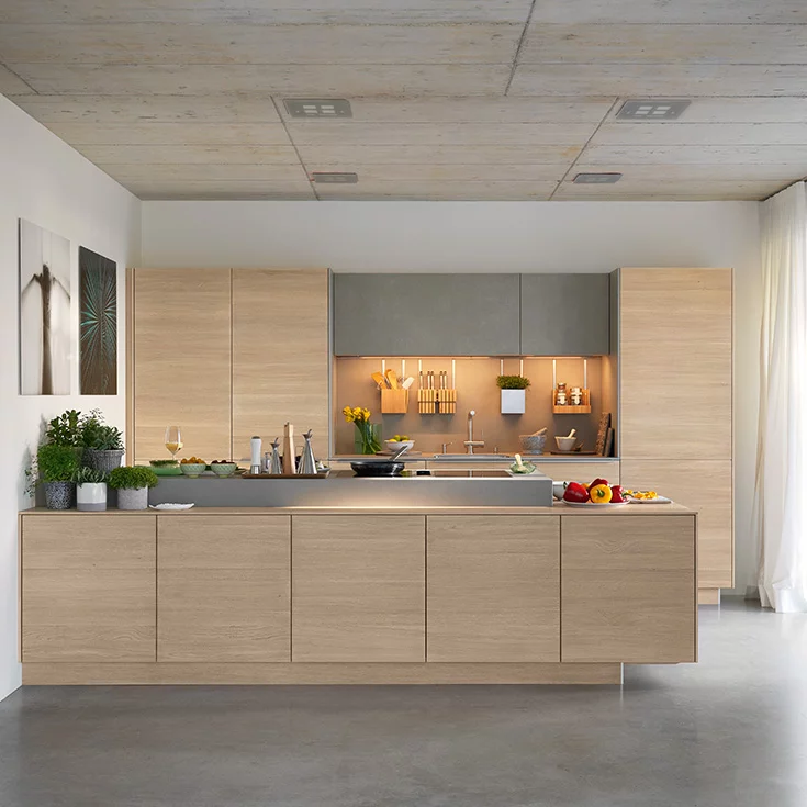 timeless filigno solid wood kitchen in oak white oil with ceramic fronts