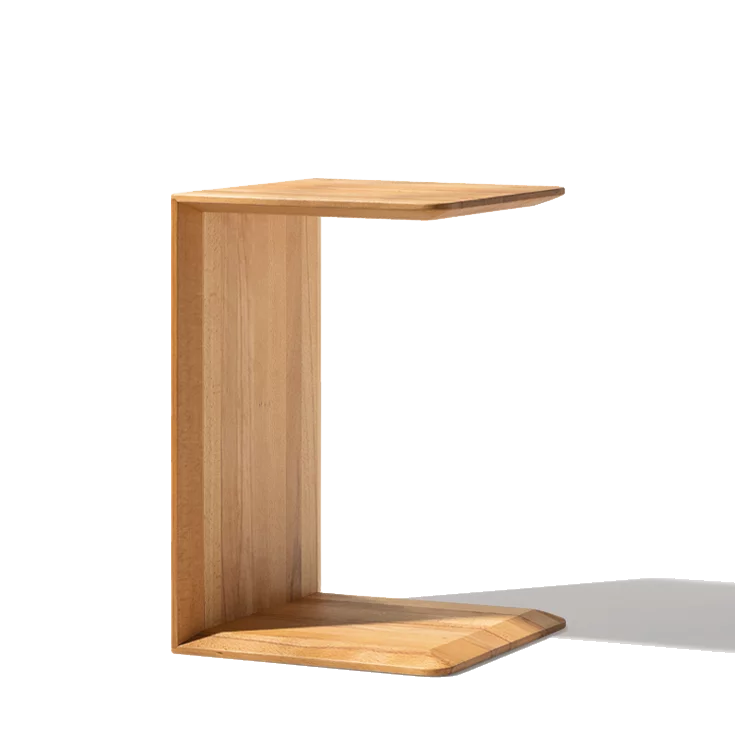 clip side table in solid beech heartwood