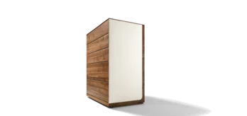 make up console riletto in walnut with large mirror