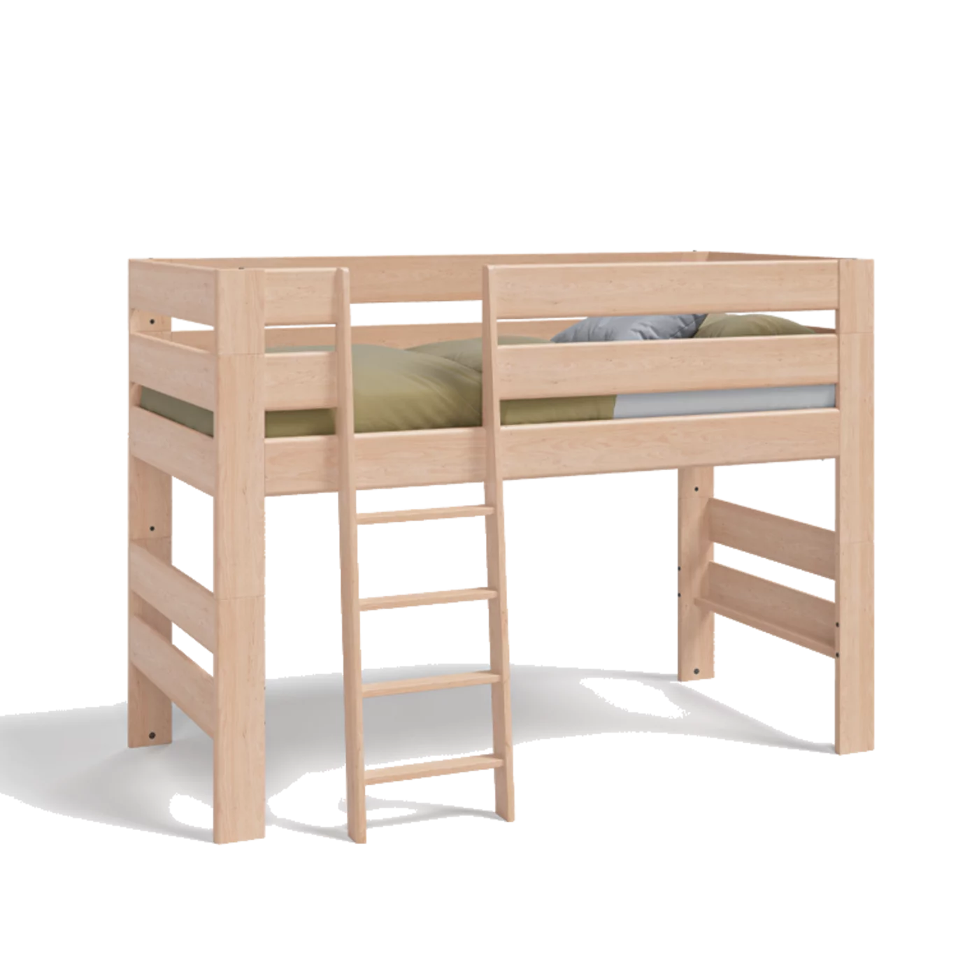 kids loft bed made of real wood children's loft bed in alder white oil real wood