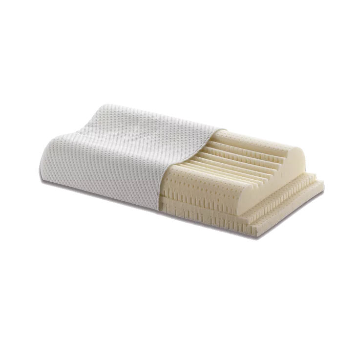 latex moulded cushion with washable cover and height-adjustable