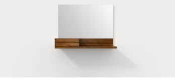 make up console riletto in walnut with large mirror