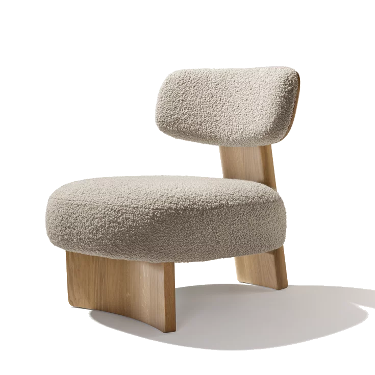 elliot lounge chair as upholstered chair with nimbus fabric
