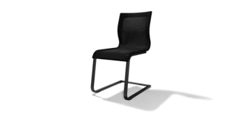 comfortable cantilever chair made of stricktex with black matt base frame
