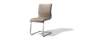 magnum upholstered cantilever chair with shiny frame