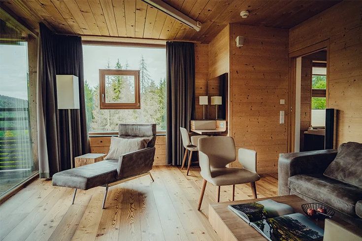 aye Stühle mit Lederbezug, riletto Schminkkonsole und höhenverstellbarer lift Couchtisch