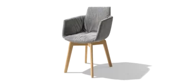 comfortable upholstered chair grand lui with wooden frame in oak white oil