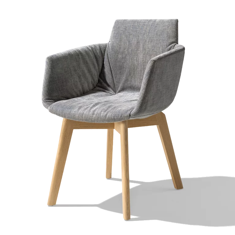 comfortable upholstered chair grand lui with wooden frame in oak white oil