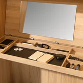 Intermediate element dressing table illuminated in solid oak