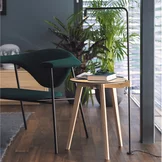 side table hi! in oak white oil with practical reading light