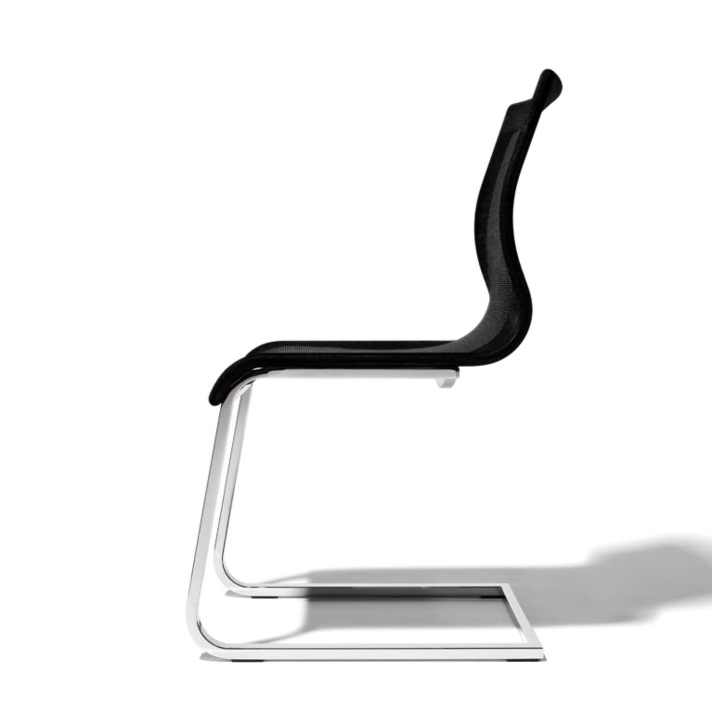 comfortable magnum cantilever chair with shiny base frame