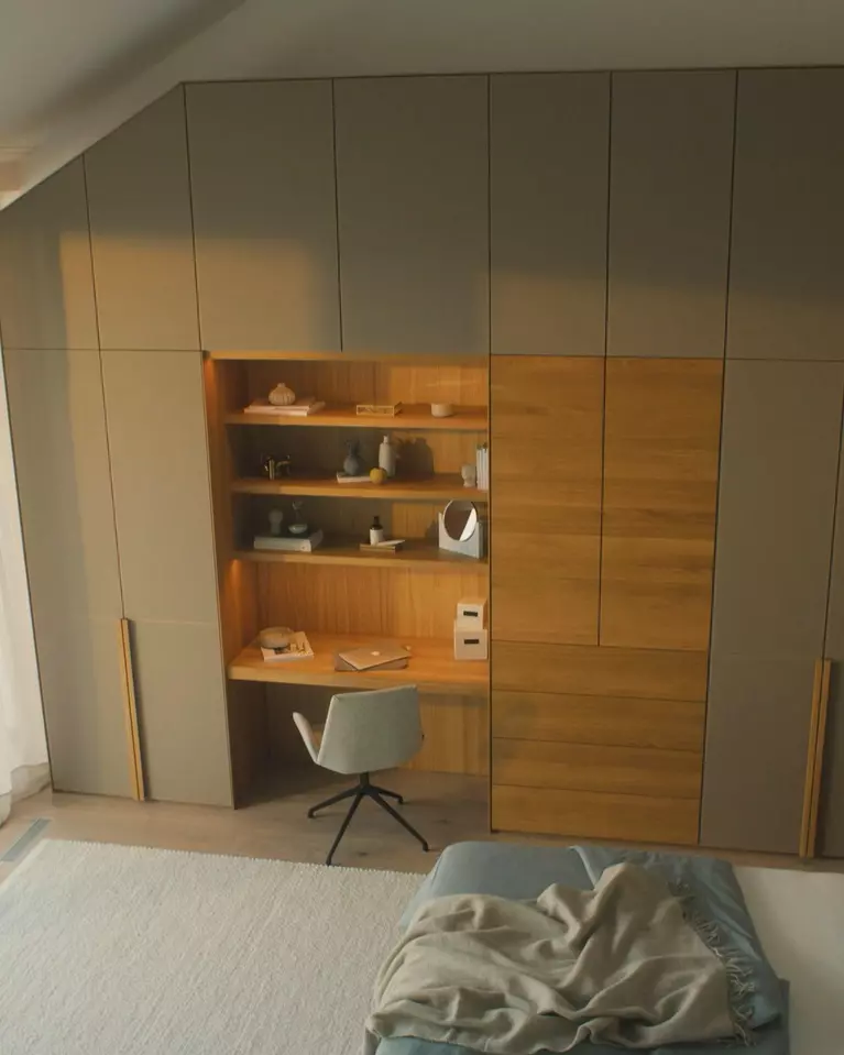 Home office in wardrobe | oak | TEAM 7