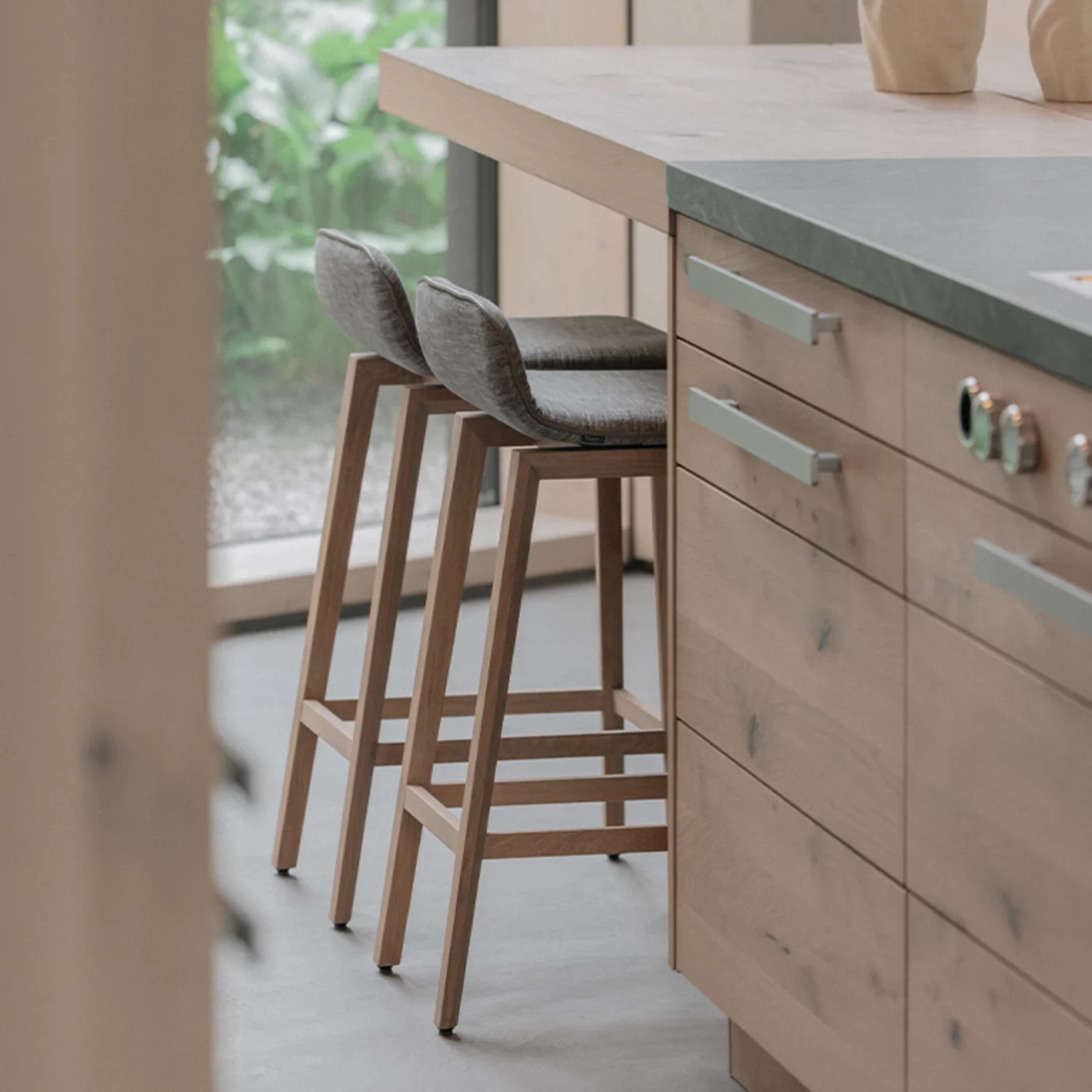 kitchen bar stool ark upholstered and loft kitchen in oak white oil, location