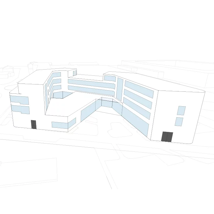 Construction drawing of the TEAM 7 World with exact dimensioning of the window areas
