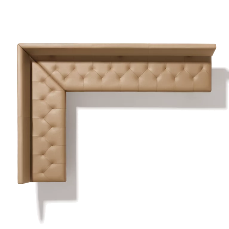 modern dining room corner bench yps in leather with backrest