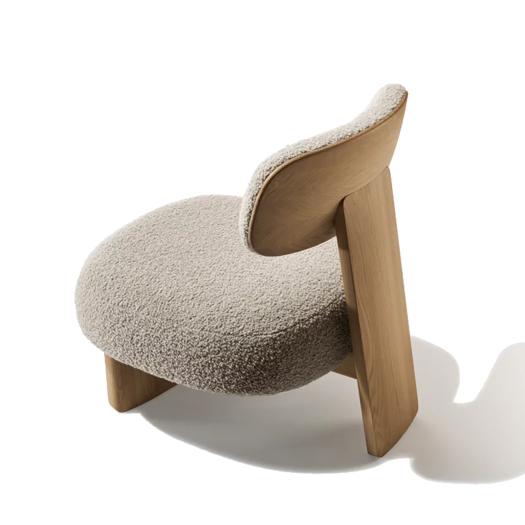 elliot lounge chair as upholstered chair with nimbus fabric
