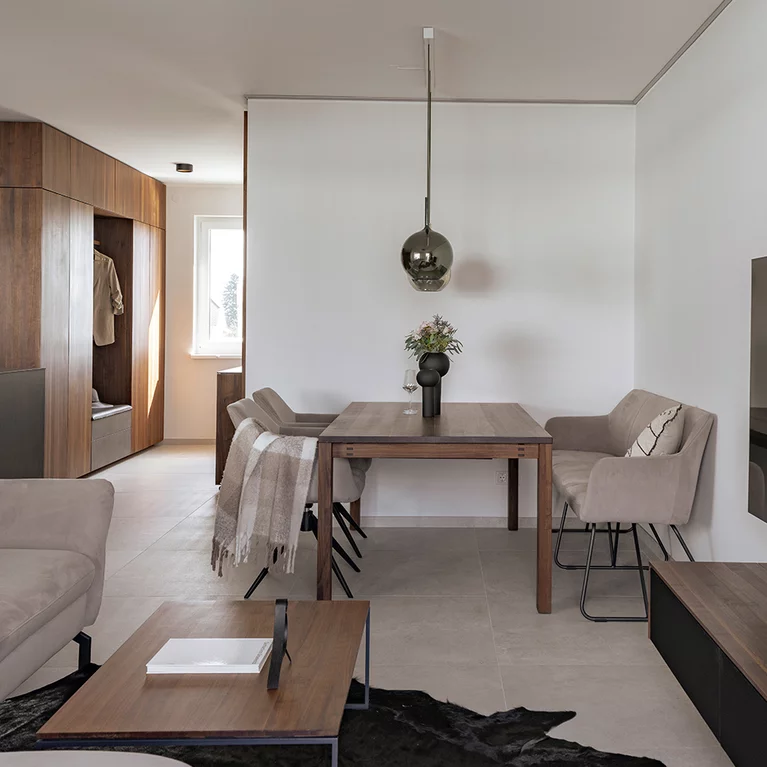 magnum solid wood dining table group in elegant walnut wood