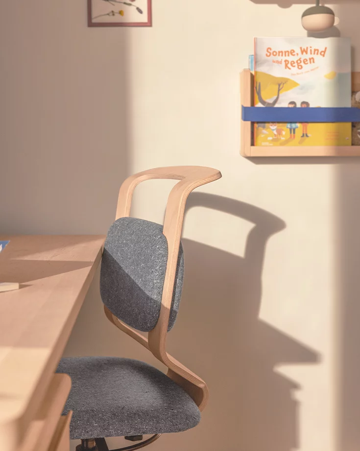kids Schreibtischstuhl mit ergonomischer Rückenlehne mit Ripley Stoff, Detailansicht