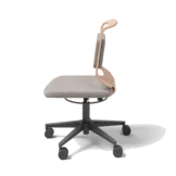 ergonomischer kids Schreibtischstuhl gepolstert in Buche Weißöl, Seitenansicht