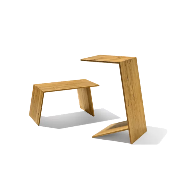 tavolino in legno massiccio pratico tavolino sidekick in rovere selvatico, verticale o orizzontale