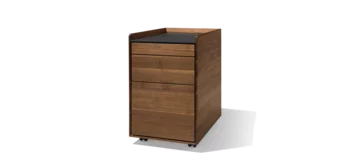 desk pedestal with drawers in solid wood pisa desk pedestal with drawers and leather top in solid walnut