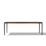 tak dining table wood extendable with frame in black matt, side view
