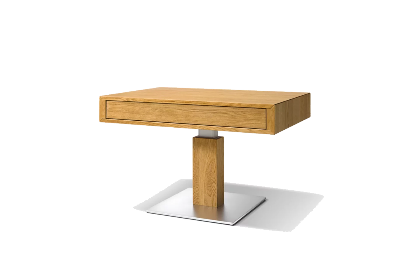 noble lift living room table adjustable in solid oak